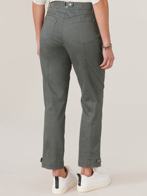 Thyme "Ab"solution High Rise Tapered Utility Snap Hem Plus Size Pant