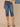 Blue Denim Absolution Mid-Rise 3D Embroidered Bow Back Pockets Cropped Side Slit Hem Skimmer Plus Size Jean