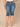 Blue Denim Absolution Mid-Rise 3D Embroidered Bow Back Pockets Cropped Side Slit Hem Skimmer Plus Size Jean