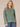 Sage Green Multi Long Cuffed Drop Shoulder Sleeve Mock Neck Space Dye Framing Curled Shirttail Hem Plus Size Sweater