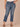 Mid Blue Artisanal Denim Absolution High Rise Embroidered Cascading D Pocket Clean Finish Fray Hem Plus Size Slim Straight Jean