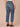 Mid Blue Artisanal Denim Absolution High Rise Embroidered Cascading D Pocket Clean Finish Fray Hem Plus Size Slim Straight Jean