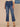 Blue Denim Absolution High Rise Center Seam Cropped Slit Hem Subtle Fading Detail Kick Flare Plus Size Jean