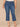 Blue Denim Absolution High Rise Center Seam Cropped Slit Hem Subtle Fading Detail Kick Flare Plus Size Jean