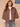 Navy Bubble Gum Sleeveless Wide Collar Patch Pockets Top Front Button Plaid Print Round Hem Plus Size Woven Capelet
