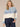 Light Blue Multi Long Banded Blouson Sleeve High Round Neck Placement Ombre Pointelle Stitch Plus Size Sweater