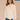 Heather Cream Long Sleeve Double Band Crew Neck Asymmetrical Hem Mixed Media Plus Size Knit Top
