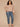 Birch Burn Henna Three Quarter Blouson Sleeve Surplus V-Neck Cased Hem Jacquard Band Striped Plus Size Knit Top