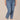 Mid Blue Denim Absolution High Rise Ankle Length Step Clean Finish Fray Hem Spliced Straight Leg Plus Size Jean