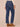 Blue Indigo Denim Absolution High Rise Ankle Length Step Clean Finish Fray Hem Splicing Whiskering Straight Leg Plus Size Jean