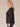 Heather Charcoal Long Banded Blouson Embroidered Sleeve Puff Shoulder Sweetheart Neck Round Surplus Hem Plus Size Knit Top  
