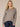 Heather Putty Long Straight Sleeve Scoop Neck Mixed Media Rhinestone Detail Hi-Low Hem Plus Size Knit Top