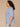 Horizon Blue Elbow Roll Cuff Sleeve Scoop Neck Half Crochet Button Placket Surplus Shirttail Hem Plus Size Knit Top