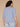 Horizon Blue Elbow Roll Cuff Sleeve Scoop Neck Half Crochet Button Placket Surplus Shirttail Hem Plus Size Knit Top