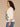 Off White Black Three Quarter Drop Shoulder Dolman Sleeve Scoop Neck Back Center Seam Floral Embroidery Shirttail Hem Plus Size Knit Top
