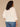 Off White Black Three Quarter Drop Shoulder Dolman Sleeve Scoop Neck Back Center Seam Floral Embroidery Shirttail Hem Plus Size Knit Top
