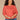 Persimmon Red Three Quarter Drop Shoulder Dolman Sleeve Scoop Neck Back Center Seam Floral Embroidery Shirttail Hem Plus Size Knit Top