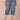 Mid Blue Artisanal Denim Absolution REPREVE High Rise Hook Bar Closure Spade Back Pocket Cropped Hem Plus Size Relaxed Capri Jean