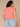 Dusty Papaya Print Multi Extended Origami Cap Sleeve Scoop Neck Cased Hem Abstract Screen Print Plus Size Knit Top