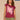 Beet Red Multi Extended Origami Cap Sleeve Floral Screen Print Scoop Neck Asymmetrical Ruched Side Plus Size Knit Top