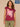 Beet Red Multi Extended Origami Cap Sleeve Floral Screen Print Scoop Neck Asymmetrical Ruched Side Plus Size Knit Top
