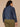 Indigo Denim Long Sleeve Collar Neck Button Front Oversized Breast Pockets Seaming Cropped Elastic Hem Plus Size Denim Jacket