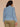 Light Blue Denim Long Sleeve Collar Neck Hidden Snap Front Waistband Tie Seaming Curved Peplum Hem Slits Plus Size Denim Jacket