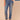 Blue Denim Absolution High Rise Slightly Arched Back Yoke Seamless Floral Embroidery Fray Hem Ankle Skimmer Plus Size Jean
