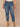 Blue Denim Absolution High Rise Slightly Arched Back Yoke Seamless Floral Embroidery Fray Hem Ankle Skimmer Plus Size Jean