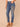 Blue Denim Absolution High Rise Slightly Arched Back Yoke Seamless Floral Embroidery Fray Hem Ankle Skimmer Plus Size Jean