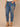 Blue Denim Absolution High Rise Slightly Arched Back Yoke Seamless Floral Embroidery Fray Hem Ankle Skimmer Plus Size Jean
