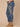 Blue Denim Absolution High Rise Slightly Arched Back Yoke Seamless Floral Embroidery Fray Hem Ankle Skimmer Plus Size Jean