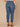 Blue Denim Absolution High Rise Slightly Arched Back Yoke Seamless Floral Embroidery Fray Hem Ankle Skimmer Plus Size Jean