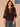 Black Three Quarter Bubble Raglan Sleeve Lace Up V-Neck Pleats Multi Color Floral Embroidery Shirttail Hem Plus Size Woven Top