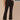 Black Denim Absolution Mid-Rise Double Layer Fray Hem Kick Flare Plus Size Jean