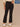Black Denim Absolution Mid-Rise Double Layer Fray Hem Kick Flare Plus Size Jean