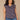 Navy Multi Print Double Ruffle Cap Sleeve Deep V-Neck Scallop Edge Detail Surplus Shirttail Hem Abstract Plus Size Knit Top