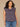 Navy Multi Print Double Ruffle Cap Sleeve Deep V-Neck Scallop Edge Detail Surplus Shirttail Hem Abstract Plus Size Knit Top