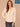 Heather Cream Long Blouson Sleeve Mandarin Collar Half Placket Embroidered Surplus Hi-Low Hem Mixed Media Plus Size Knit Top
