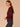 Oxblood Long Puff Sleeve Rhinestone Scoop Neck Keyhole Back Front Center Seam Rounded Surplus Hem Plus Size Knit Top