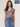 Light Pecan Sapphire Multi Short Flutter Sleeve Half Placket Chevron Plus Size Knit Top