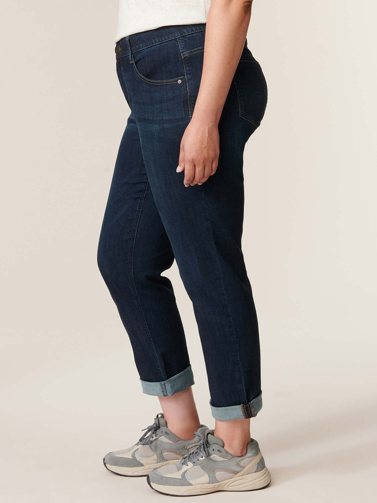 Absolution Indigo Denim Plus Girlfriend Jeans– Democracy Clothing