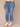 Mid Blue Denim Absolution Mid Rise Repreve Split Double Layer Fray Kick Flare Hem Plus Size Jeans