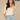 Heather Jute Elbow Blouson Puff Sleeve Smocked Cuff Scallop V-Neck Center Front Seam Plus Size Knit Top

