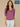 Heather Passion Fruit Elbow Blouson Puff Sleeve Smocked Cuff Scallop V-Neck Center Front Seam Plus Size Knit Top