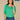 Heather Tea Leaf Elbow Blouson Puff Sleeve Smocked Cuff Scallop V-Neck Center Front Seam Plus Size Knit Top
