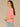 Heather Vintage Coral Elbow Blouson Puff Sleeve Smocked Cuff Scallop V-Neck Center Front Seam Plus Size Knit Top
