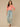 Heather Vintage Coral Elbow Blouson Puff Sleeve Smocked Cuff Scallop V-Neck Center Front Seam Plus Size Knit Top
