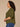 Heather Lily Pad Elbow Puff Blouson Sleeve Scallop V-Neck Smocked Shoulder Back Front Center Seam Shirttail Hem Plus Size Knit Top