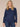 Heather Midnight Long Puff Sleeve Soutache Embroidered Crew Neck Side Ruching Plus Size Knit Top